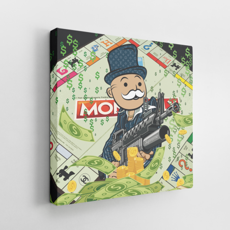 Tableau Pop Art Uncle Pennybags du Monopoly Vuitton