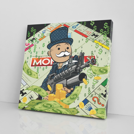 Tableau Pop Art Uncle Pennybags du Monopoly Vuitton