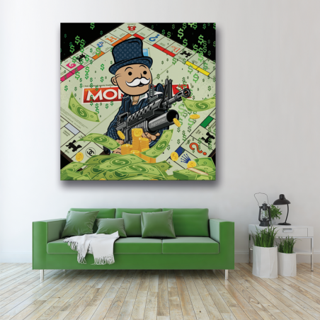 Tableau Pop Art Uncle Pennybags du Monopoly Vuitton