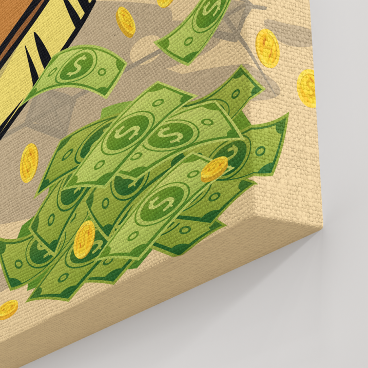 Tableau Pop Art Betty Boop dollar