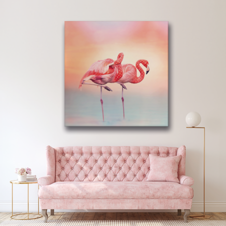 Tableau Pop Art Flamants roses Vuitton