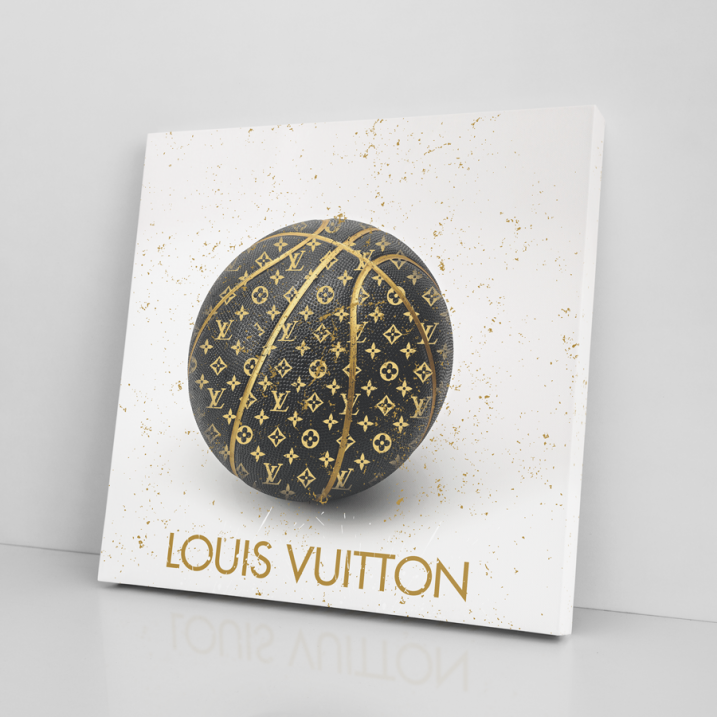 Tableau Pop Art ballon de basket Vuitton