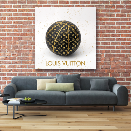 Tableau Pop Art ballon de basket Vuitton