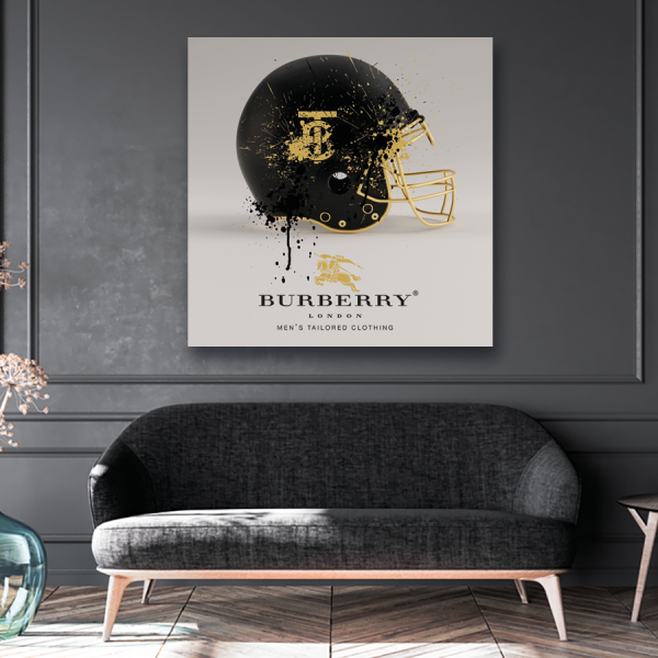 Tableau Pop Art football américain Burberry l Livraison offerte 48h 2