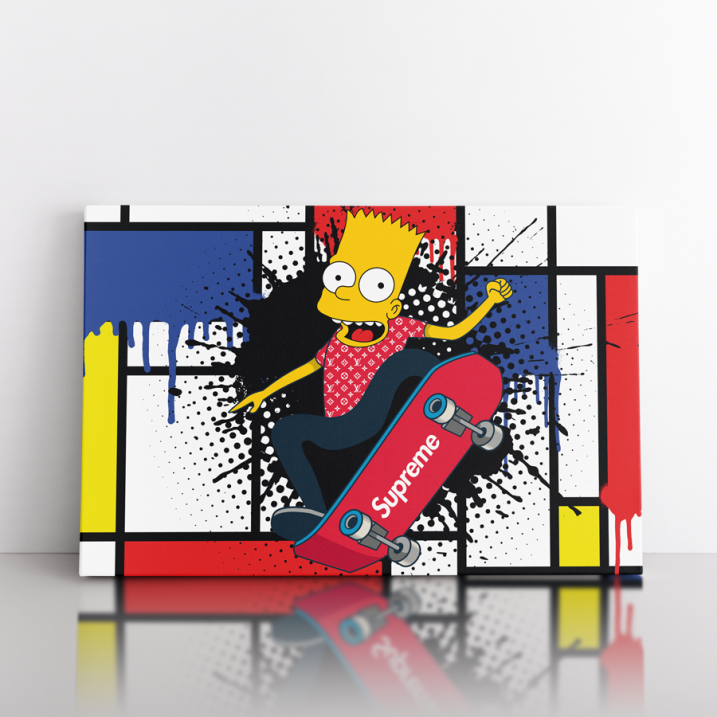 Tableau Pop Art  Simpson Skate Supreme