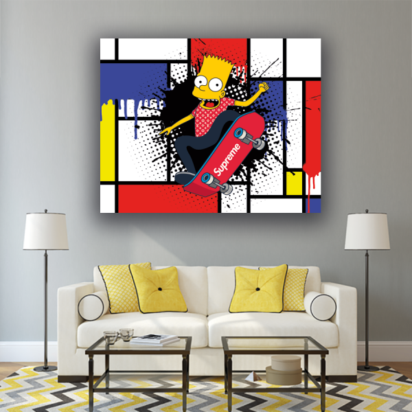 Tableau Pop Art  Simpson Skate Supreme 2