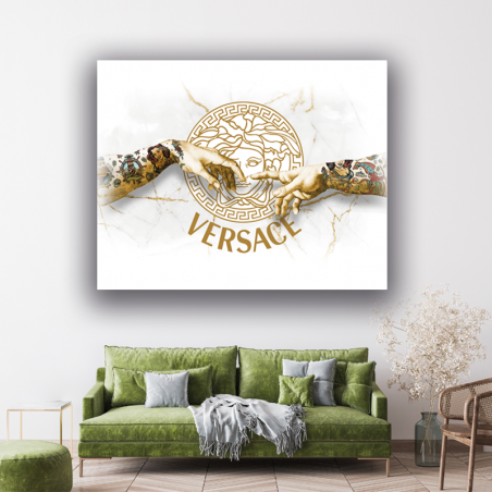 Tableau Pop Art Versace Marbre mains Tableau Pop Art Versace Marbre mains